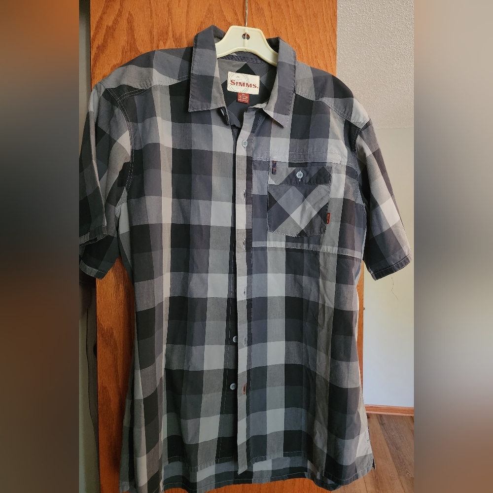 Simms Short Sleeve plaid, button down